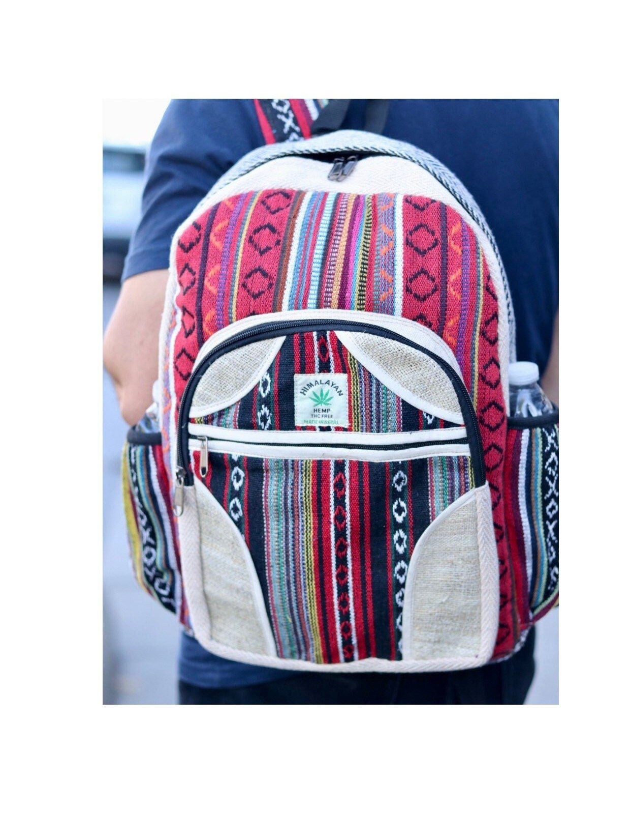 Hemp Backpack Rucksack for Men and Women High Quality Hemp and Cotton Blend from Nepal