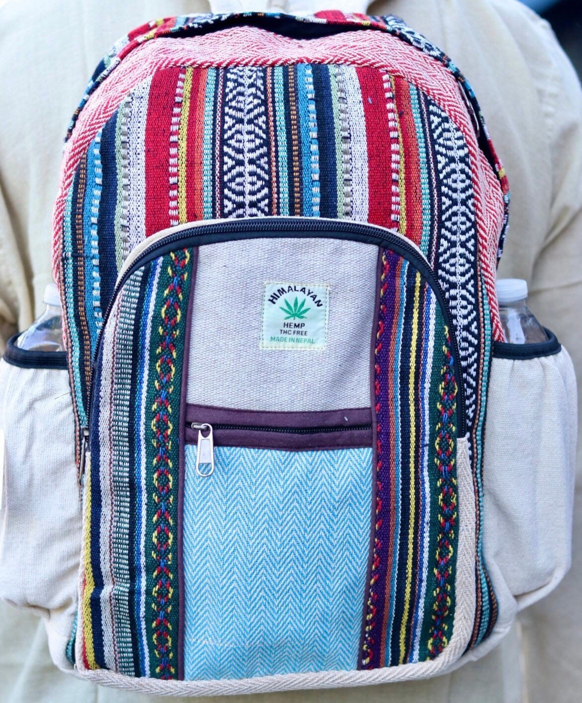 Hemp Backpack | Eco-Friendly High Quality Hemp and Cotton Mixed Made in Nepal Rucksack Backpack for Men and Women